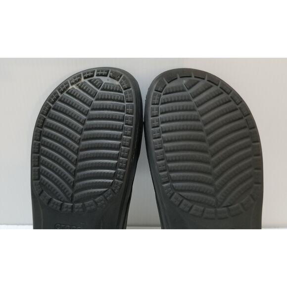 CROCS Classic Slide Sandal Size Men 7 Women 9 Black Double Strap Slip On 206761
